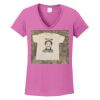 Women's Heavy Cotton 100% Cotton V Neck T Shirt Thumbnail