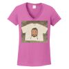Women's Heavy Cotton 100% Cotton V Neck T Shirt Thumbnail