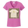 Women's Heavy Cotton 100% Cotton V Neck T Shirt Thumbnail