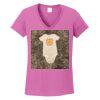 Women's Heavy Cotton 100% Cotton V Neck T Shirt Thumbnail
