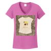 Women's Heavy Cotton 100% Cotton V Neck T Shirt Thumbnail