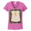 Women's Heavy Cotton 100% Cotton V Neck T Shirt Thumbnail