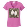 Women's Heavy Cotton 100% Cotton V Neck T Shirt Thumbnail