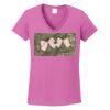 Women's Heavy Cotton 100% Cotton V Neck T Shirt Thumbnail