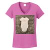 Women's Heavy Cotton 100% Cotton V Neck T Shirt Thumbnail