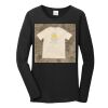 Ladies Heavy Cotton  100% Cotton Long Sleeve T Shirt Thumbnail