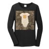 Ladies Heavy Cotton  100% Cotton Long Sleeve T Shirt Thumbnail