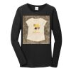 Ladies Heavy Cotton  100% Cotton Long Sleeve T Shirt Thumbnail