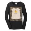 Ladies Heavy Cotton  100% Cotton Long Sleeve T Shirt Thumbnail