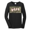 Ladies Heavy Cotton  100% Cotton Long Sleeve T Shirt Thumbnail