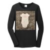 Ladies Heavy Cotton  100% Cotton Long Sleeve T Shirt Thumbnail